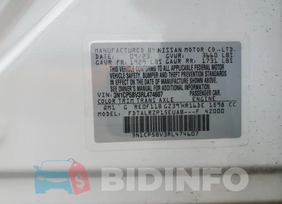 3N1CP5BV3RL474607 Photo# 14