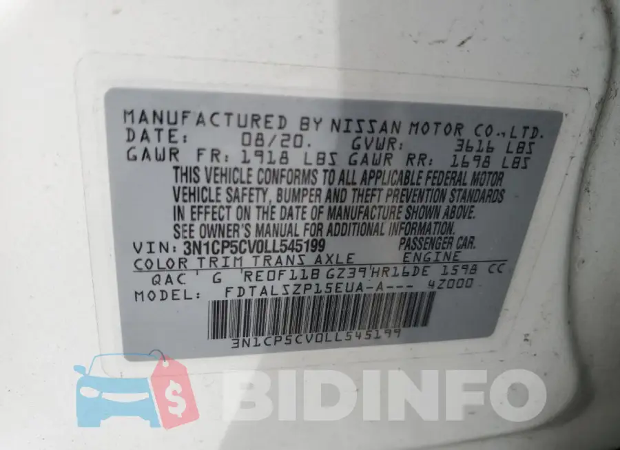 3N1CP5CV0LL545199 Photo# 13