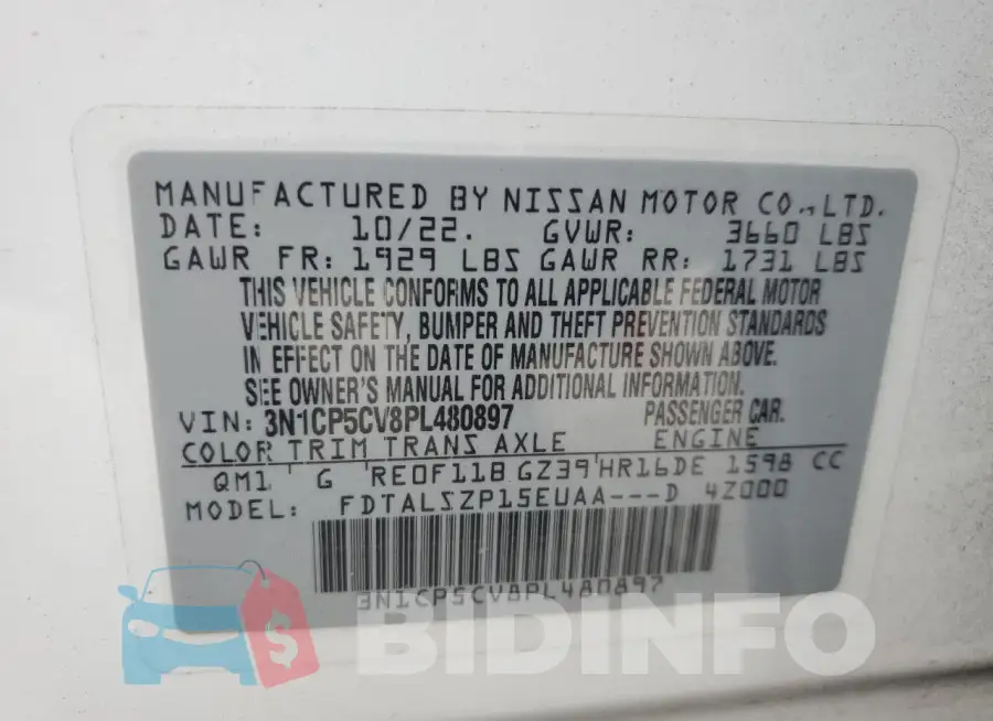 3N1CP5CV8PL480897 Photo# 12