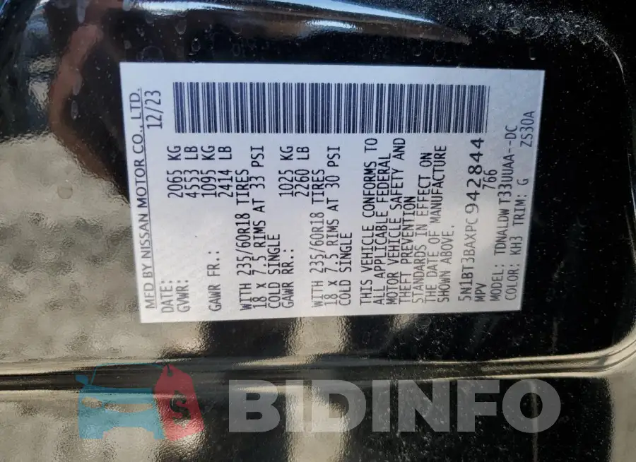 5N1BT3BAXPC942844 Photo# 13