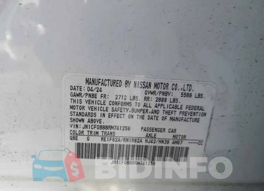 JN1CF0BB8RM741256 Photo# 14