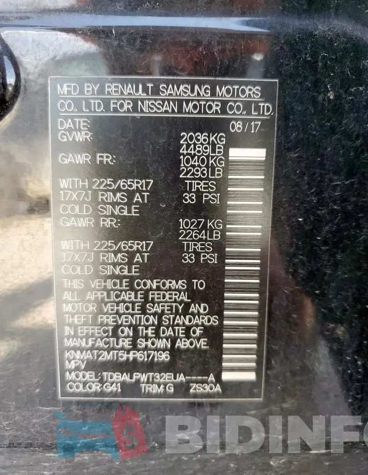 KNMAT2MT5HP617196 Photo# 13