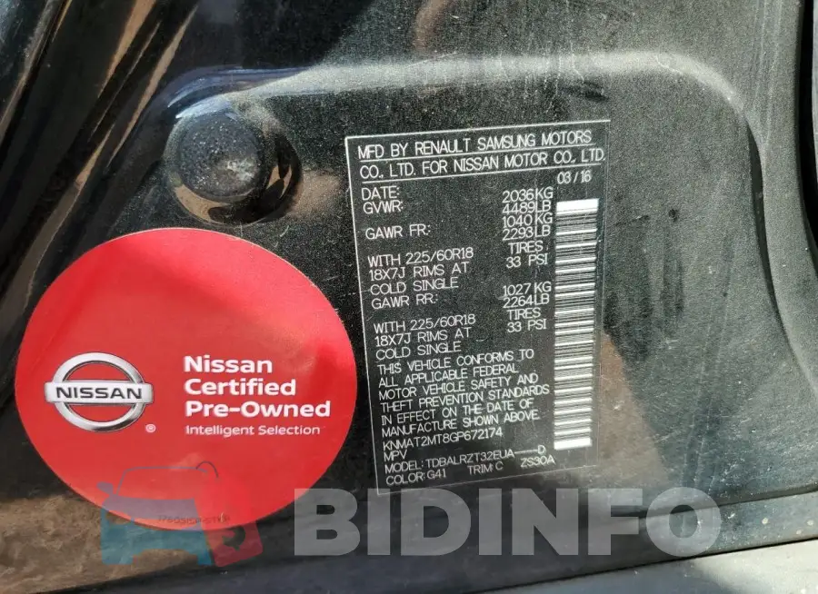 KNMAT2MT8GP672174 Photo# 14