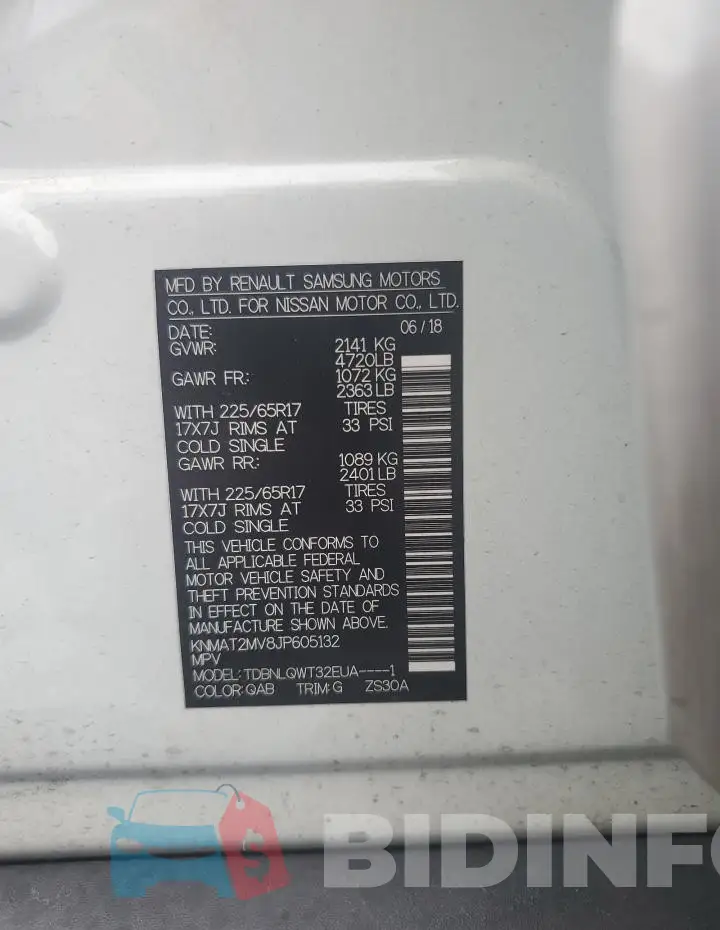 KNMAT2MV8JP605132 Photo# 14