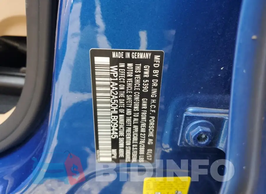 WP1AA2A50HLB09445 Photo# 13