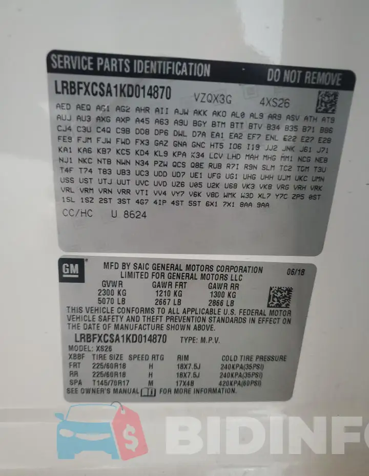 LRBFXCSA1KD014870 Photo# 12
