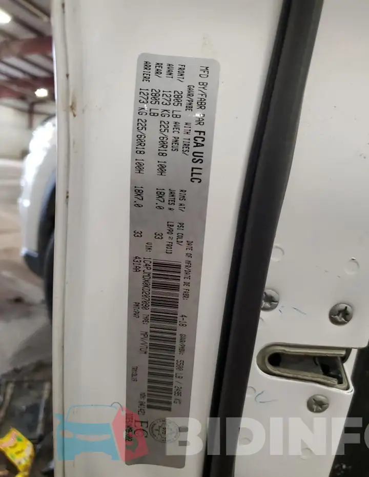 1C4PJMDX0KD207090 Photo# 13