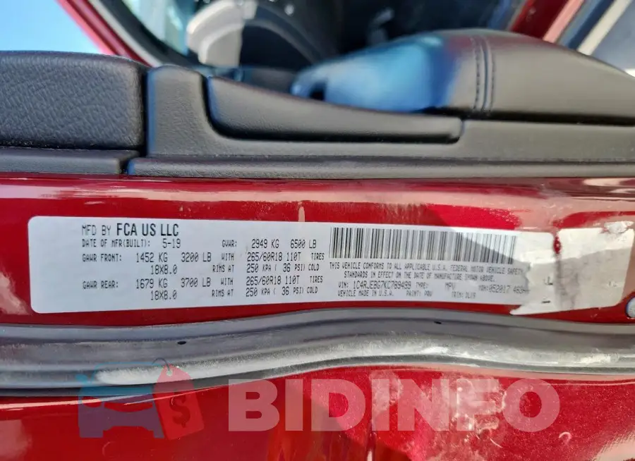 1C4RJEBG7KC789499 Photo# 14