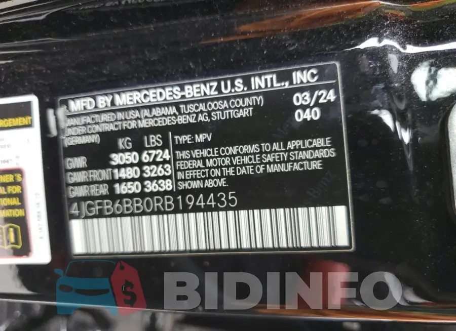 4JGFB6BB0RB194435 Photo# 13