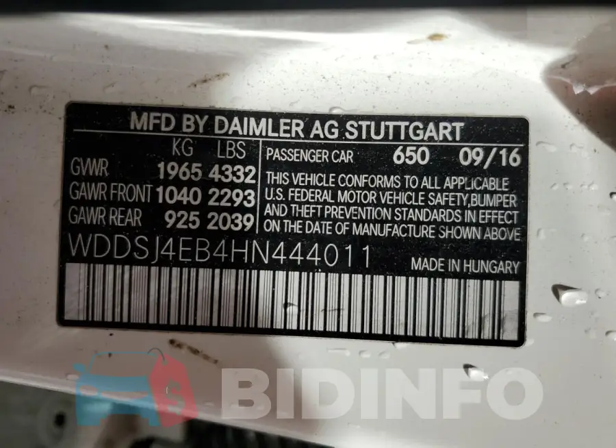 WDDSJ4EB4HN444011 Photo# 12