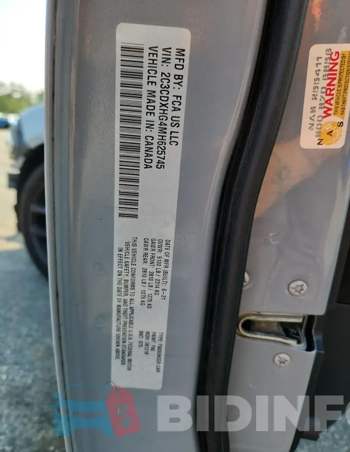 2C3CDXHG4MH625745 Photo# 13