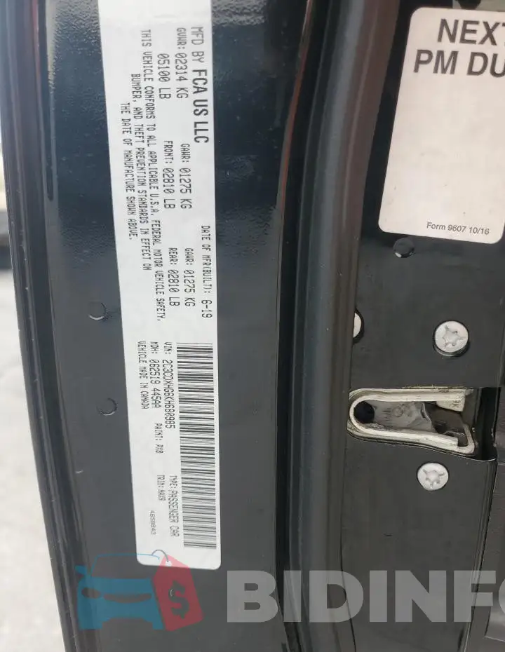 2C3CDXHG6KH680985 Photo# 12