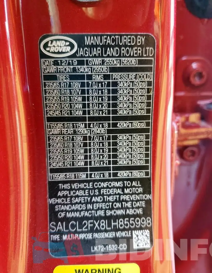 SALCL2FX8LH855998 Photo# 14
