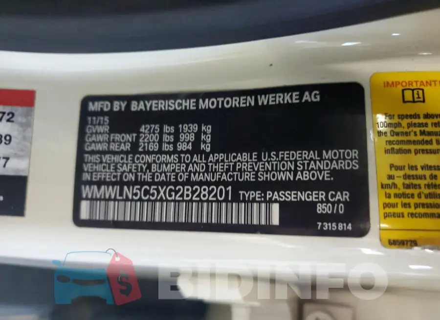 WMWLN5C5XG2B28201 Photo# 12