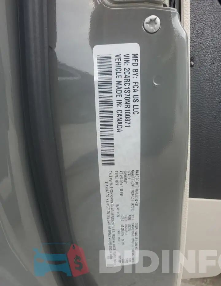 2C4RC1S70NR100871 Photo# 13