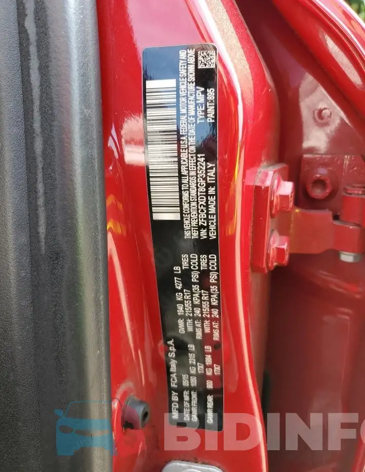 ZFBCFXDT8GP352241 Photo# 12