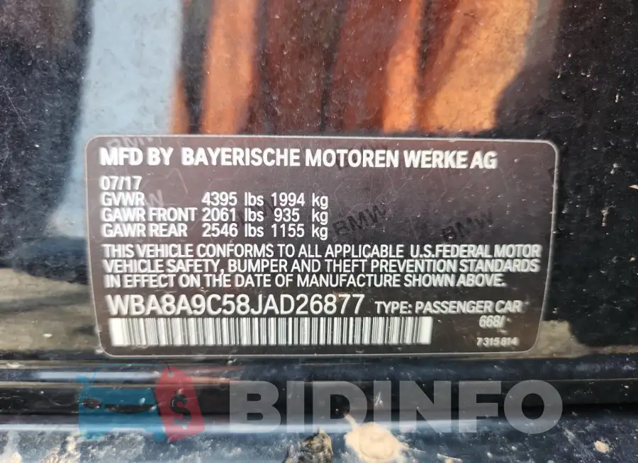 WBA8A9C58JAD26877 Photo# 12