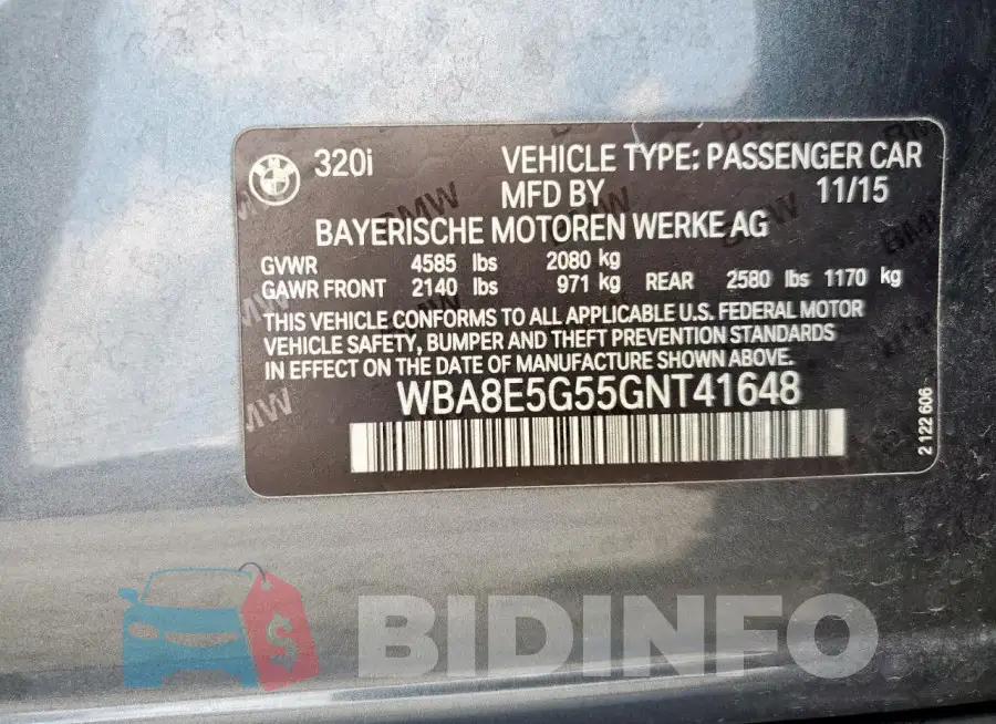 WBA8E5G55GNT41648 Photo# 12