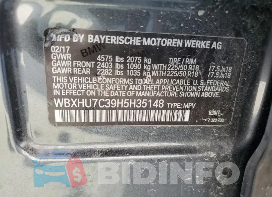 WBXHU7C39H5H35148 Photo# 12