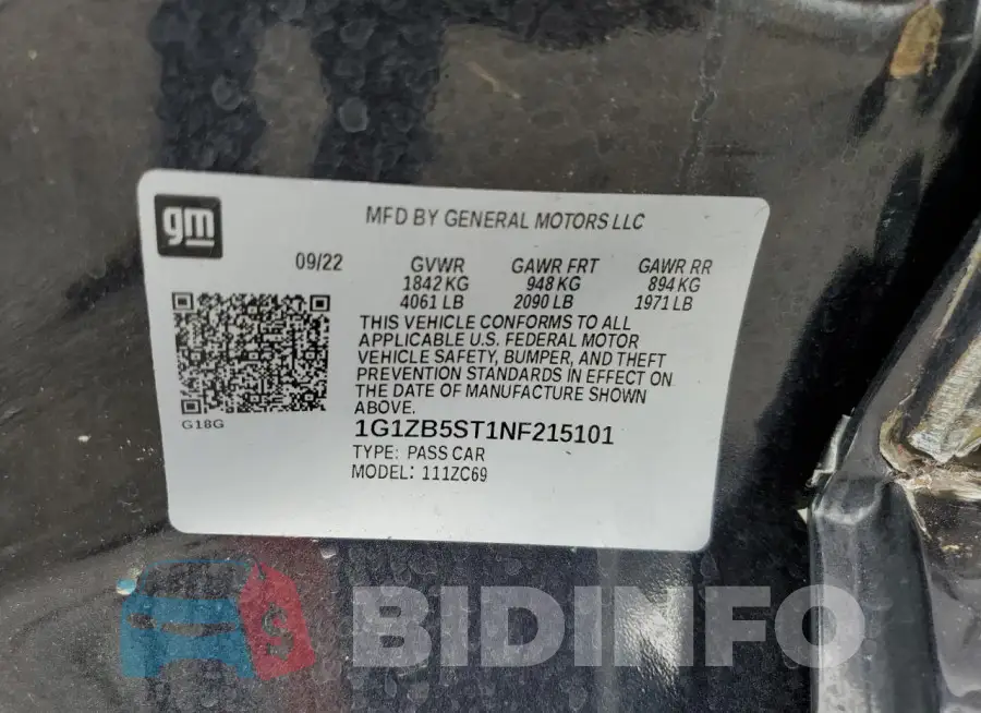 1G1ZB5ST1NF215101 Photo# 12