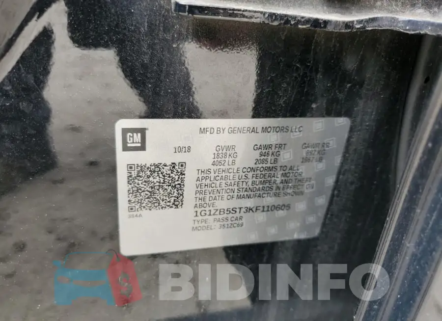 1G1ZB5ST3KF110605 Photo# 12