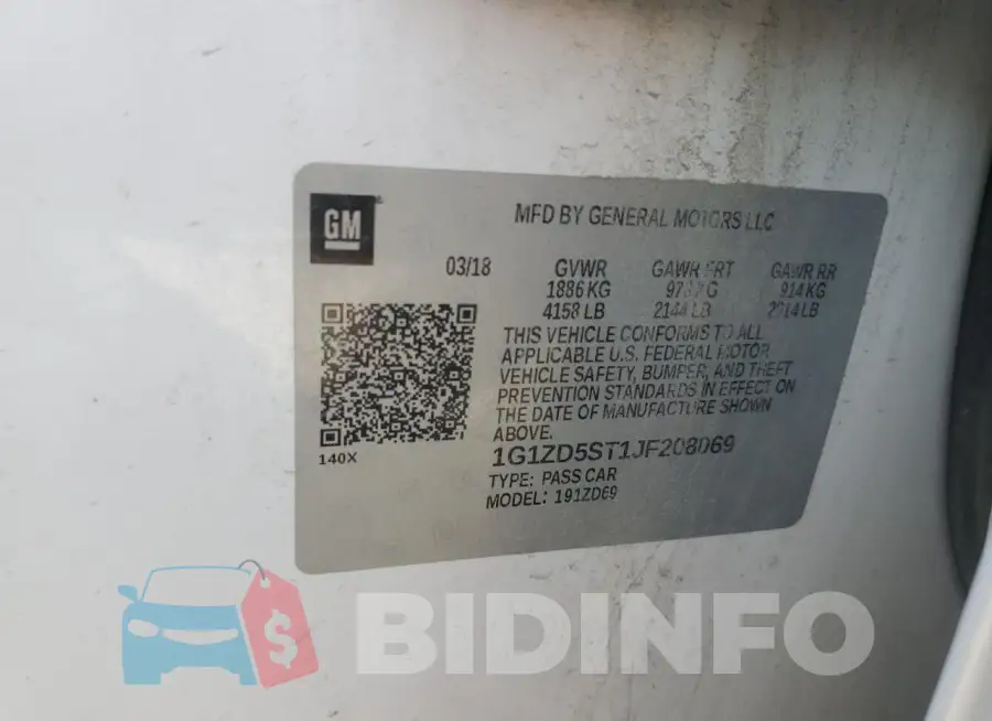 1G1ZD5ST1JF208069 Photo# 12