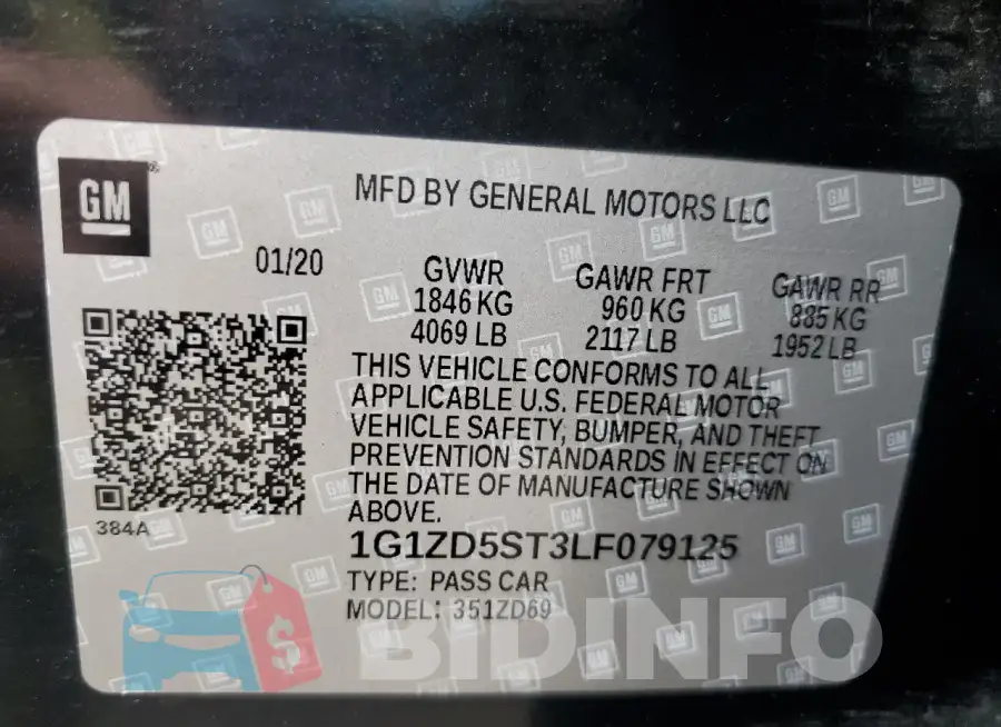 1G1ZD5ST3LF079125 Photo# 13