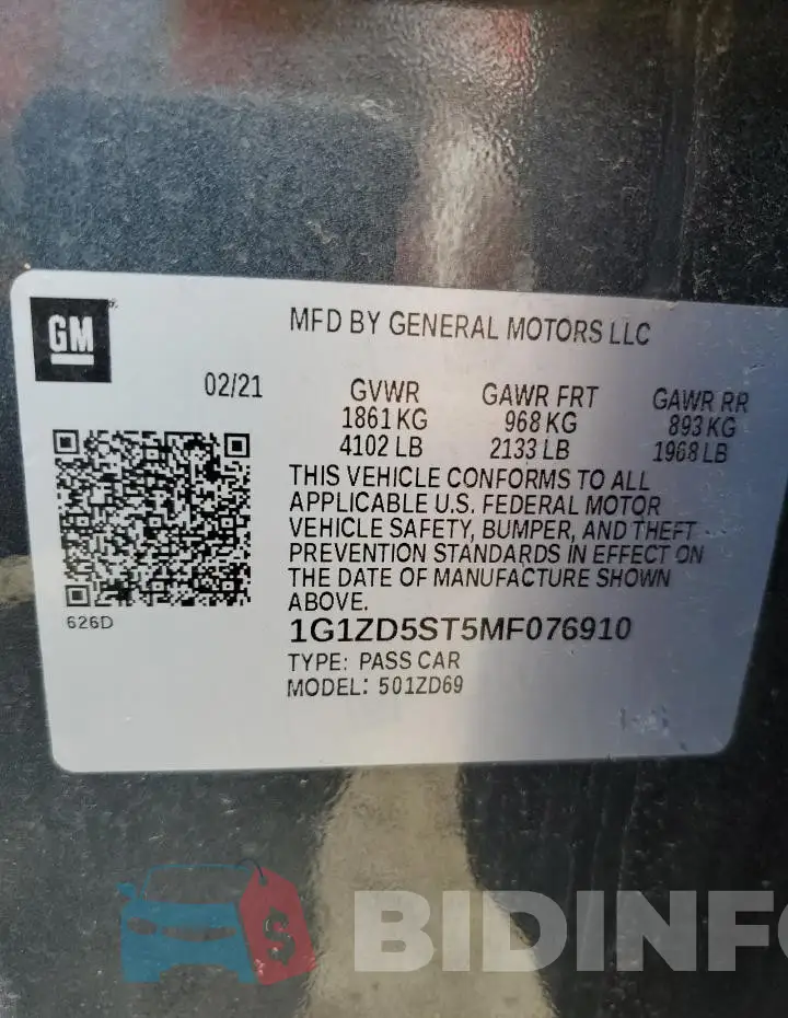 1G1ZD5ST5MF076910 Photo# 12