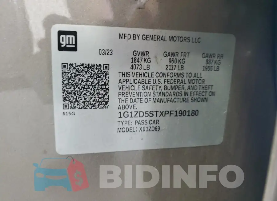 1G1ZD5STXPF190180 Photo# 12