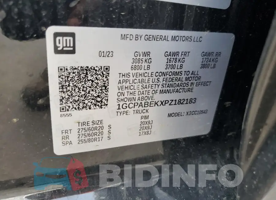 1GCPABEKXPZ182183 Photo# 12