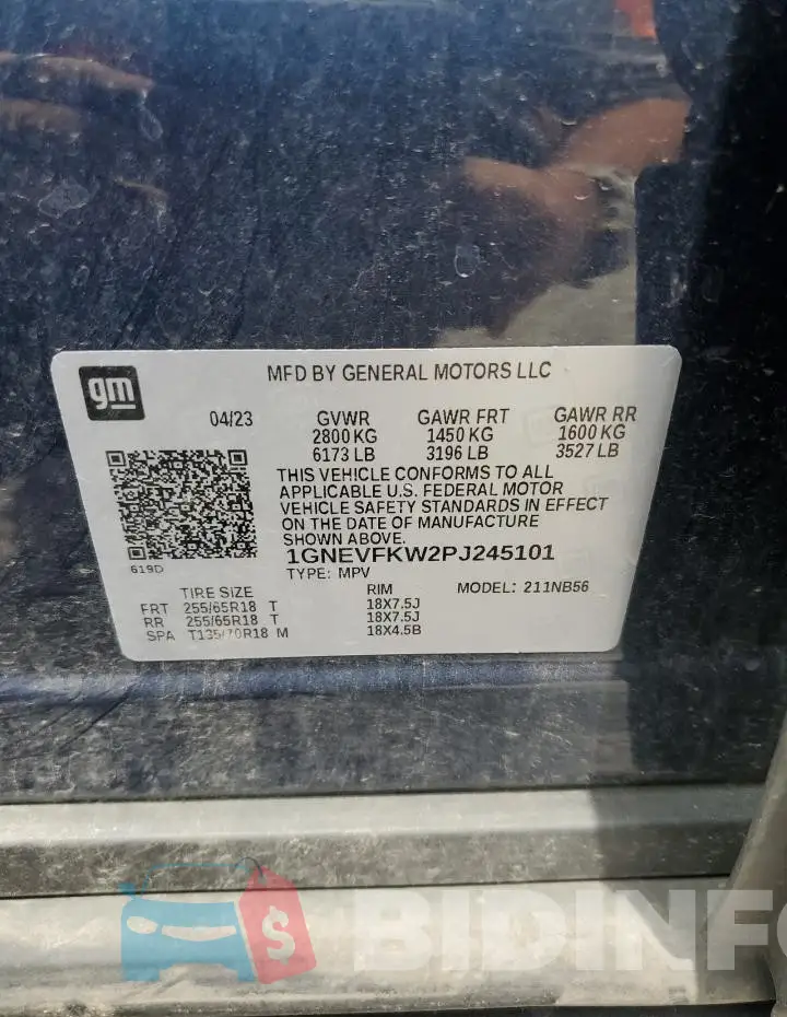 1GNEVFKW2PJ245101 Photo# 13