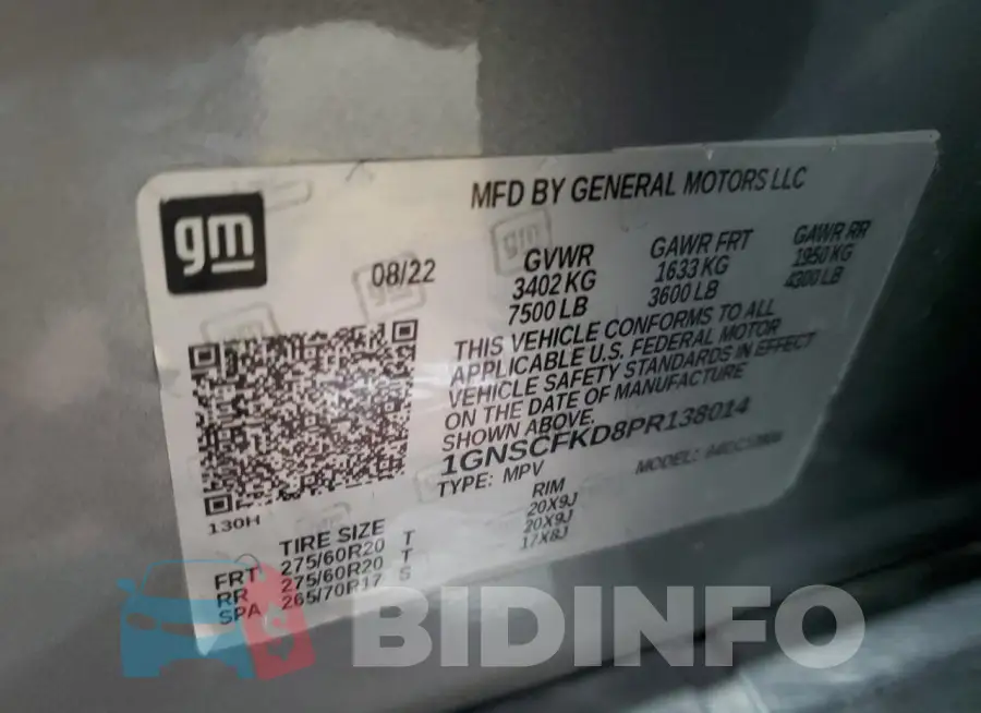 1GNSCFKD8PR138014 Photo# 14