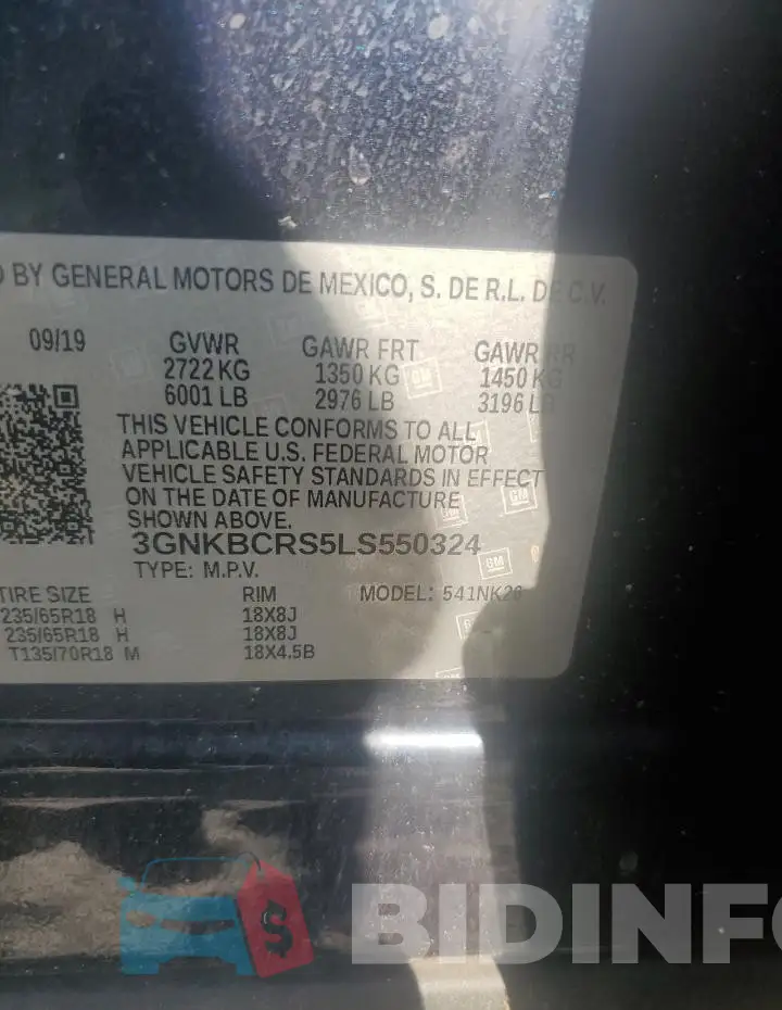 3GNKBCRS5LS550324 Photo# 14