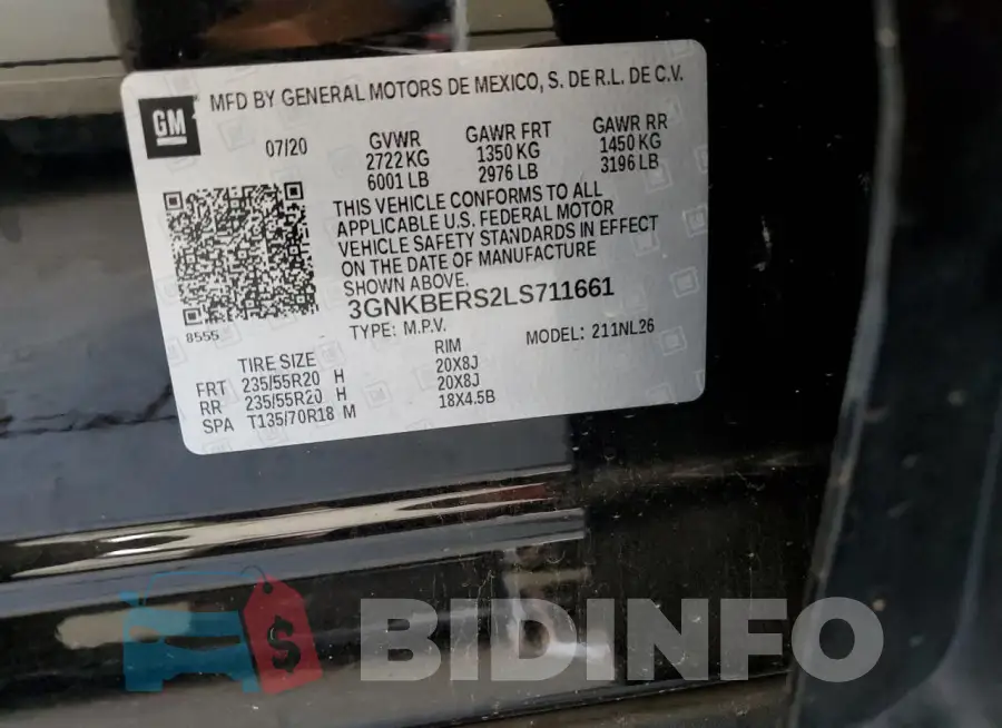 3GNKBERS2LS711661 Photo# 14