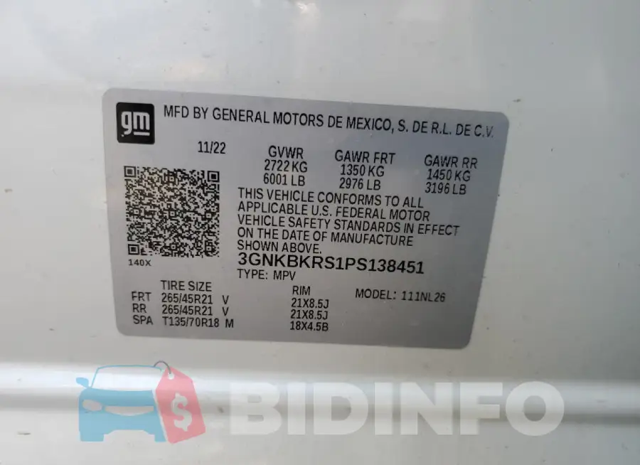 3GNKBKRS1PS138451 Photo# 13