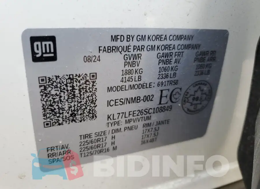 KL77LFE26SC108849 Photo# 13