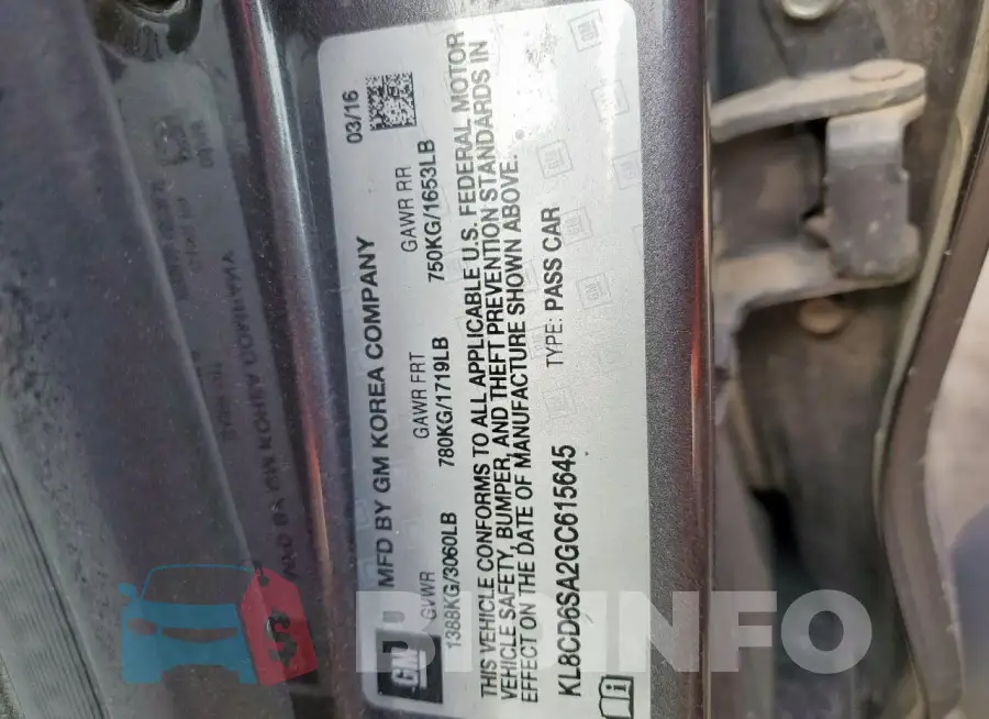 KL8CD6SA2GC615645 Photo# 12