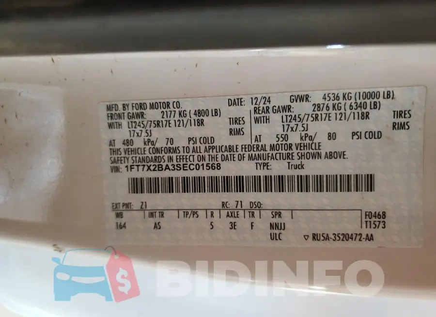 1FT7X2BA3SEC01568 Photo# 12