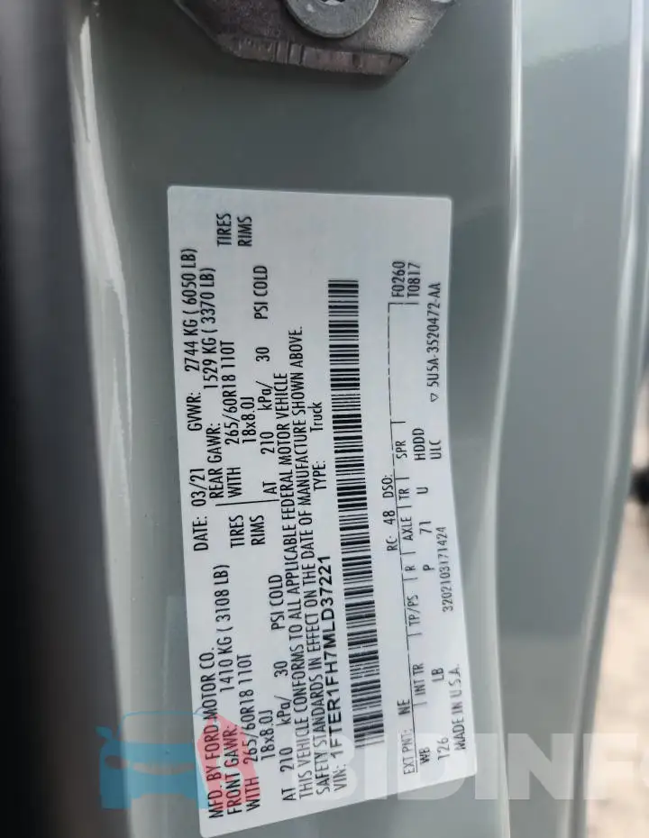 1FTER1FH7MLD37221 Photo# 13
