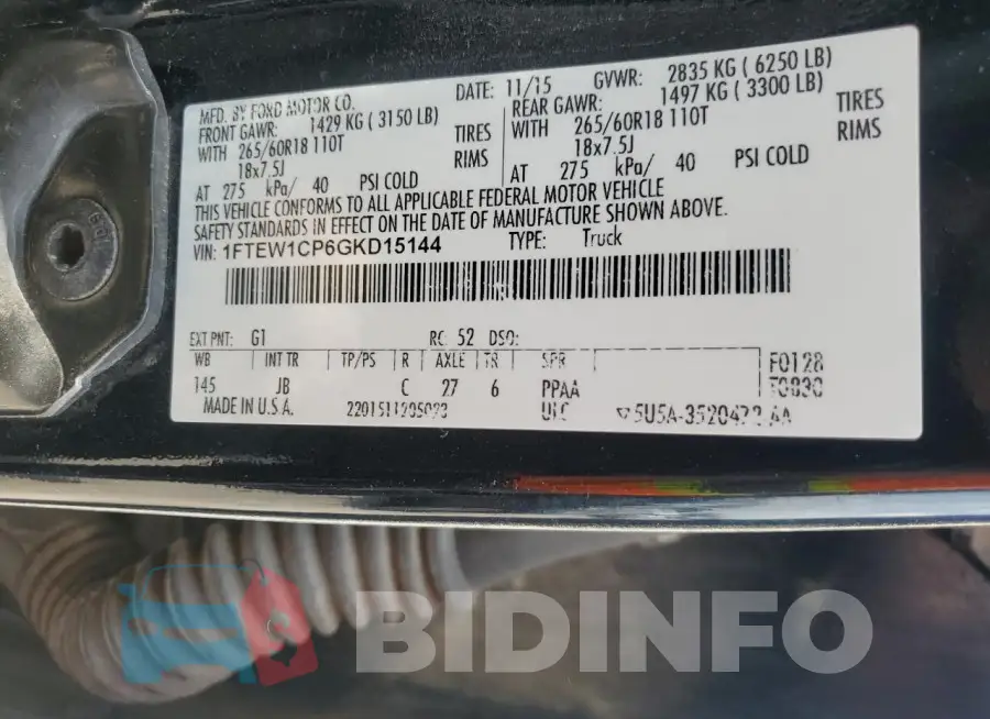 1FTEW1CP6GKD15144 Photo# 12