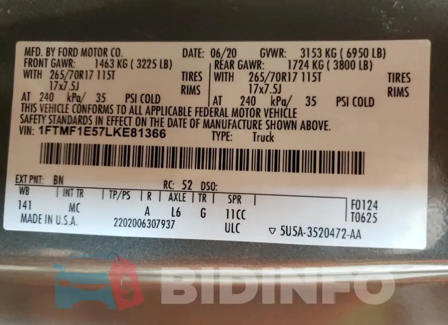 1FTMF1E57LKE81366 Photo# 13