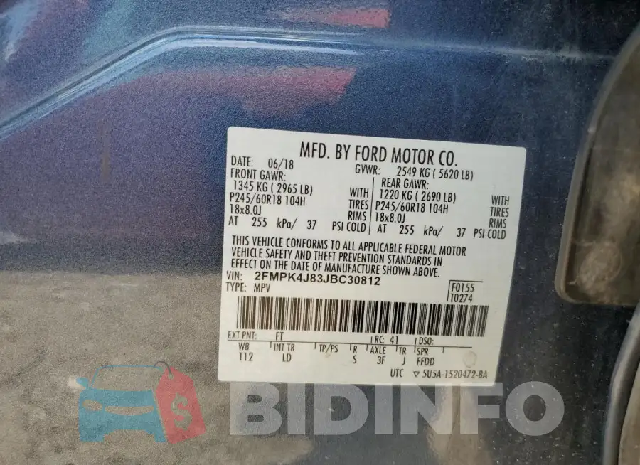 2FMPK4J83JBC30812 Photo# 13