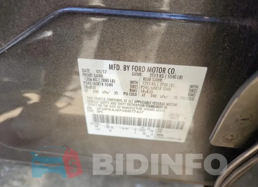 2FMPK4J97HBB77437 Photo# 13