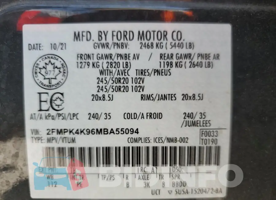 2FMPK4K96MBA55094 Photo# 13