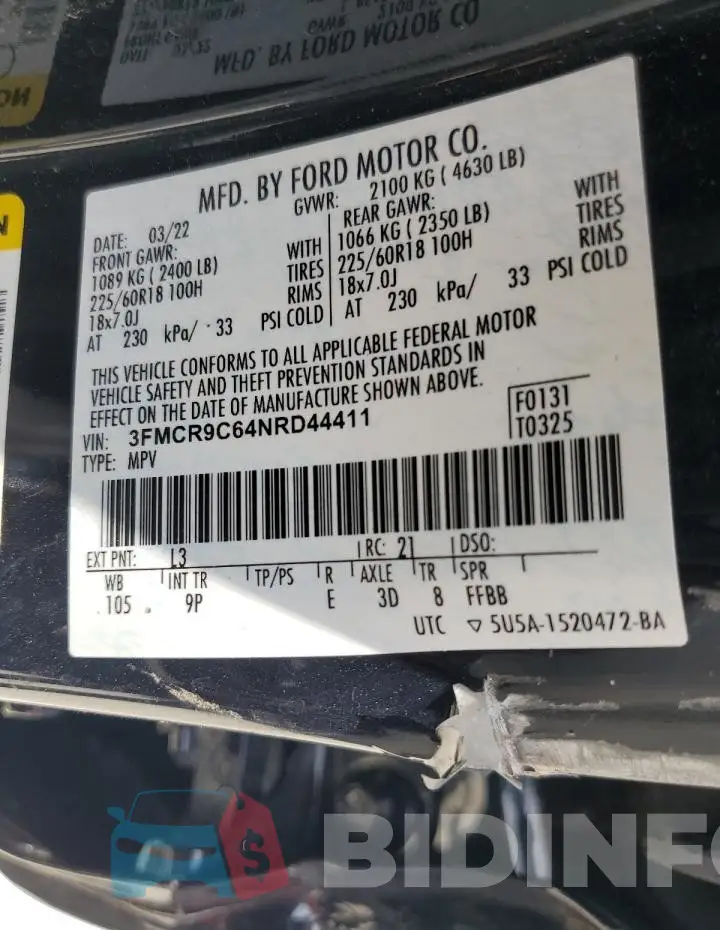 3FMCR9C64NRD44411 Photo# 12