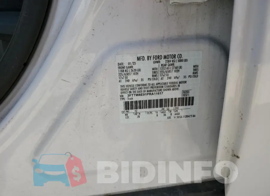 3FTTW8E91PRA11617 Photo# 13