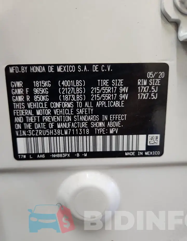 3CZRU5H38LM711318 Photo# 14