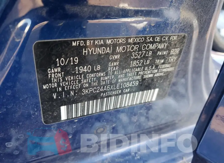 3KPC24A6XLE108459 Photo# 12