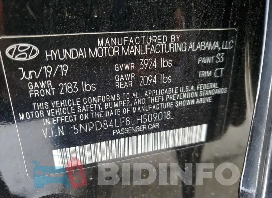 5NPD84LF8LH509018 Photo# 13