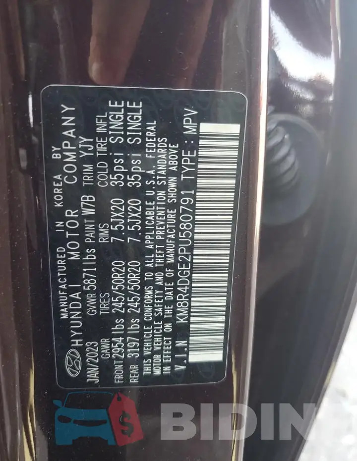 KM8R4DGE2PU580791 Photo# 13